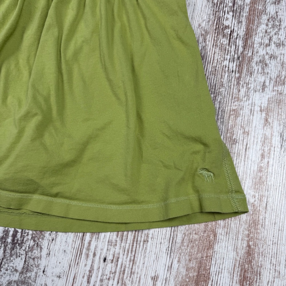 VTG Y2K Abercrombie & Fitch Green Ruffle Babydoll Camisole Tank Top Smocked Sz S - Picture 4 of 7